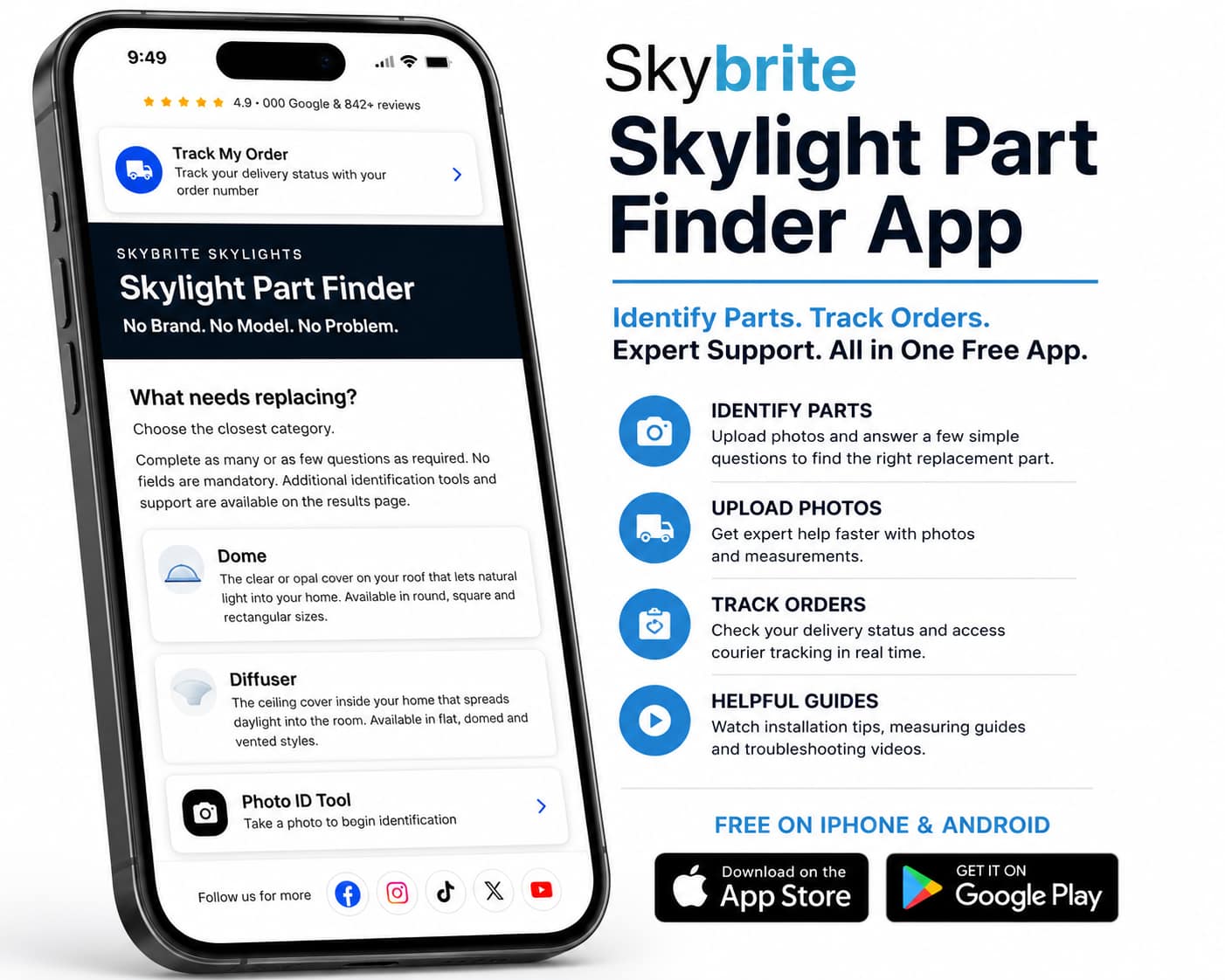 Skybrite Skylight Part Finder App Skybrite Skylight Part Finder App